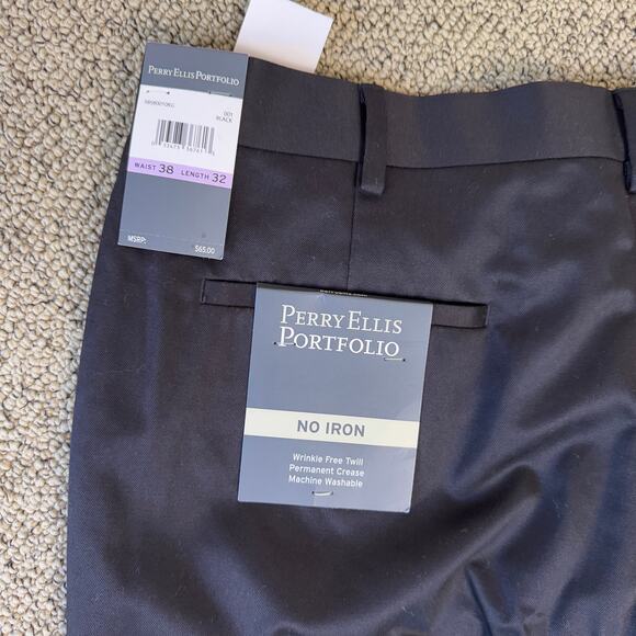 Perry Ellis Portfolio Non Iron Straight Workwear Pants US Men's 38x32 - Picture 7 of 8